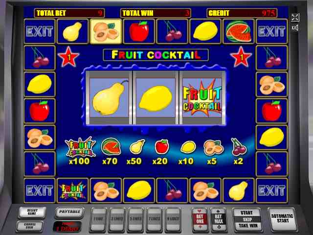 Тематическая игра в слоте Клубнички Бонусная игра в автомате Fruit Cocktail