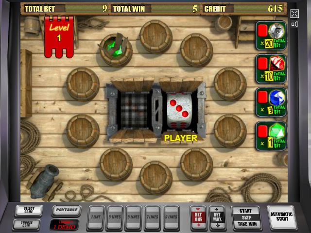 Бонусная игра в автомате Пират Тематическая игра в аппарате Pirate